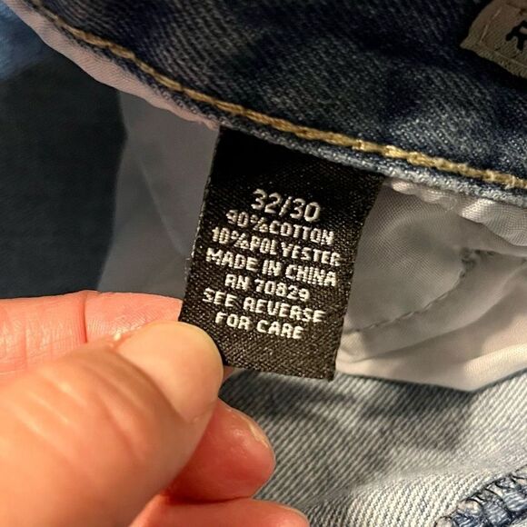 Black Relaxed Straight Distressed Jeans Size 32/30 - Picture 6 of 10